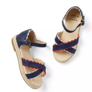 NEW! Janie and Jack Ric Rac Cross Strap Espadrille Sandal